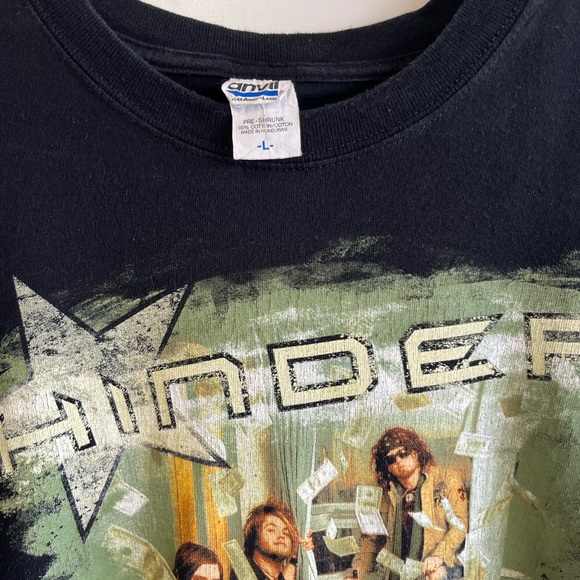 Hinder! Band shirt. Black. Large. 2007 tour t-shirt. Used in good condition. - Picture 4 of 5